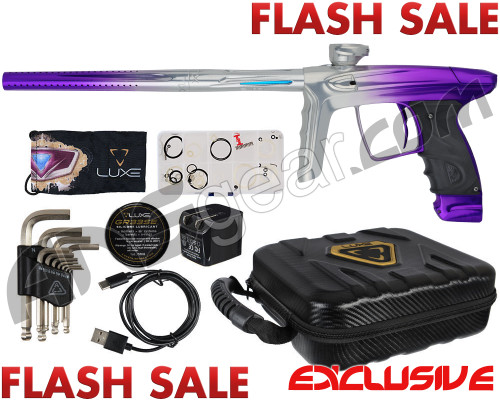 DLX Luxe TM40 Paintball Gun - Polished Clear/Purple Fade