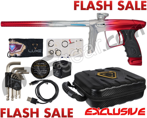 DLX Luxe TM40 Paintball Gun - Polished Clear/Red Fade