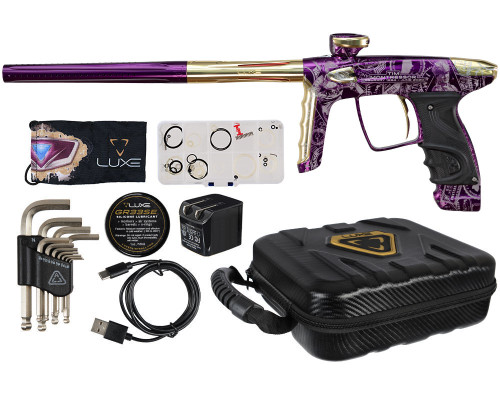 DLX Luxe TM40 Paintball Gun - Special Edition Polished Purple/Polished Gold