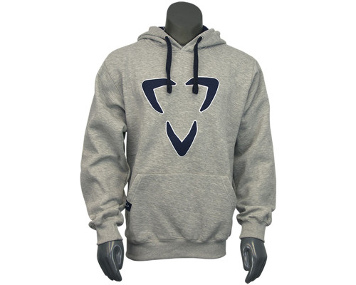 DLX Luxe Logo Pull Over Hooded Sweatshirt - Grey/Blue