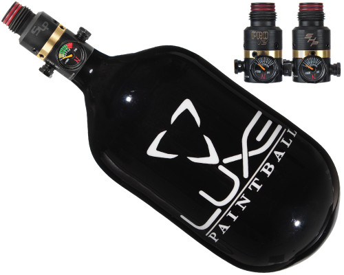 DLX Luxe CLS Carbon Fiber Air Tank - 68/4500 w/ Ninja Pro V2 Series Regulator - Black/White