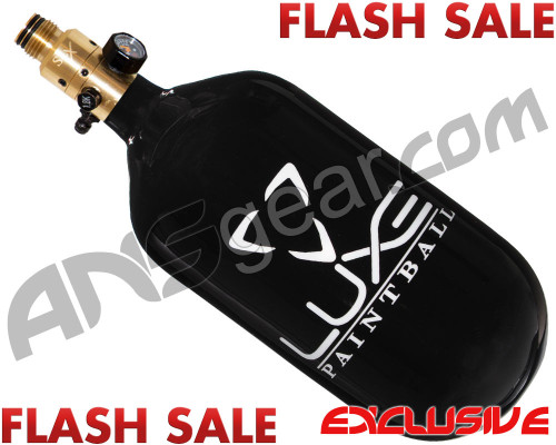 DLX Luxe CLS Carbon Fiber Air Tank - 80/4500 w/ Ninja (SLX) All Brass Pro V2 Regulator - Black/White