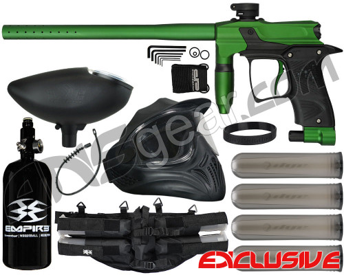 Dangerous Power E2 Legendary Paintball Gun Package Kit - Green