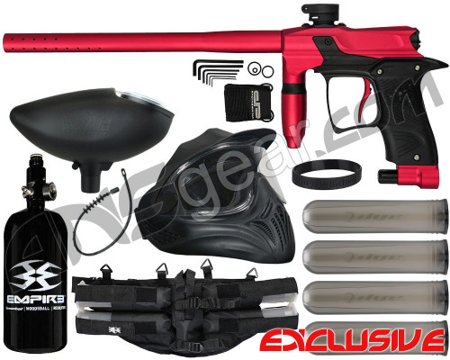 Dangerous Power E2 Legendary Paintball Gun Package Kit - Red