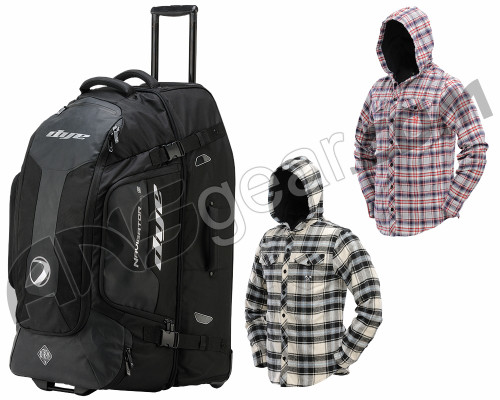 2014 Dye Navigator 2.50 S Gear Bag w/ Free Flannel Hooded Sweatshirt - Black