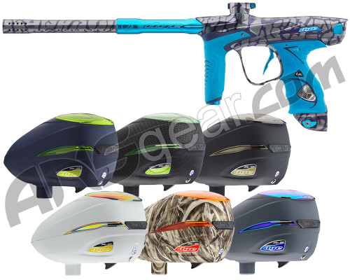 Dye DM15 Paintball Gun w/ Free R2 Loader - PGA Skinned Cyan