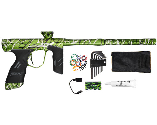 Dye DSR Paintball Gun - Classic Splash Green w/ Black/Silver