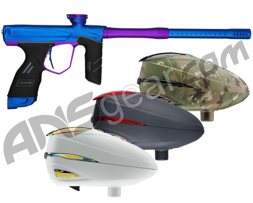 Dye DSR Paintball Gun With FREE Dye R2 Rotor Loader - Blue/Electric Purple