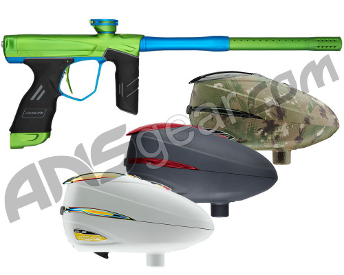 Dye DSR Paintball Gun With FREE Dye R2 Rotor Loader - Green/Dust Teal