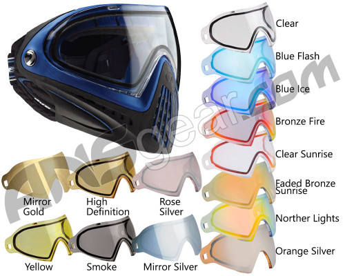 Dye Invision Goggle I4 Mask w/ DISCOUNTED Thermal Lens - Blue