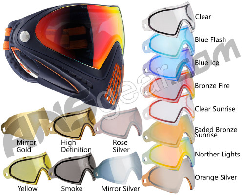 Dye Invision Goggle I4 Mask w/ DISCOUNTED Thermal Lens - Orange Crush