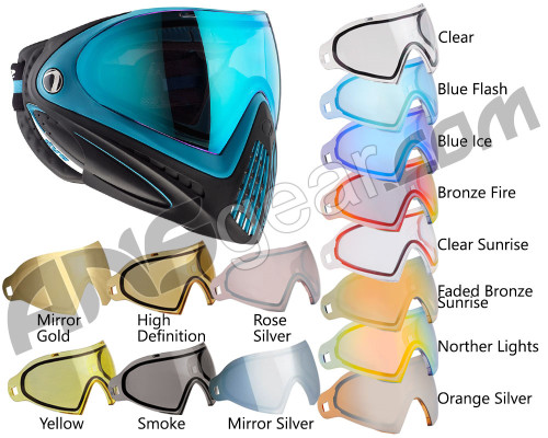 Dye Invision Goggle I4 Mask w/ DISCOUNTED Thermal Lens - Powder Blue