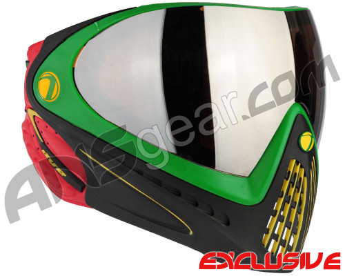 Dye Invision I4 Pro Mask - Rasta w/ Dyetanium Orange Silver Lens