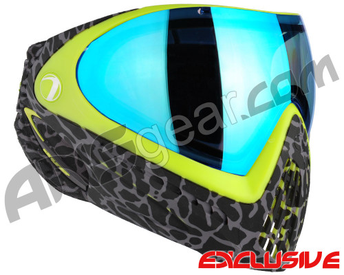 Dye Invision I4 Pro Mask - Skinned Lime w/ Dyetanium Blue Flash Lens