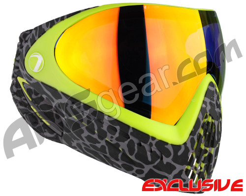 Dye Invision I4 Pro Mask - Skinned Lime w/ Dyetanium Bronze Fire Lens