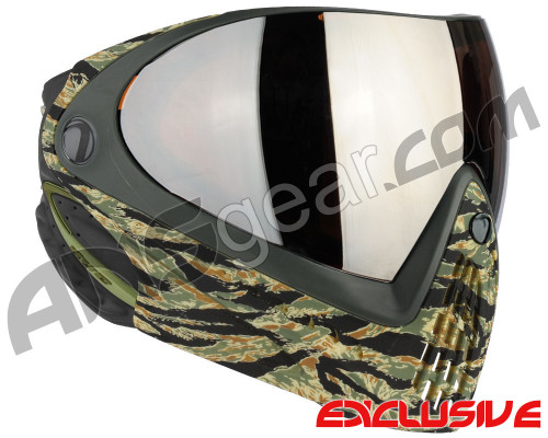 Dye Invision I4 Pro Mask - Tiger Stripe w/ Dyetanium Orange Silver Lens