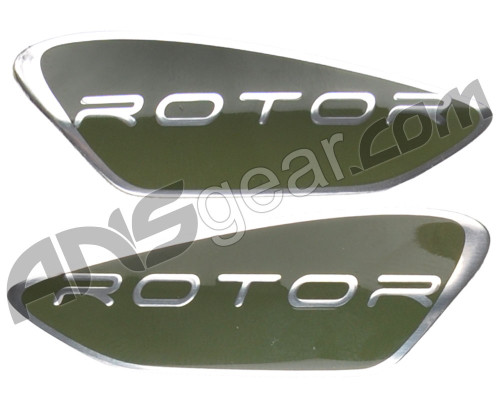 Dye Rotor Bottom Shell Logo Set - Left & Right - Olive