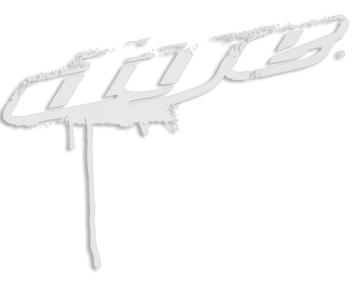 Dye Paintball Sticker Drip Angle 3" - White