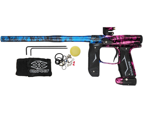 Empire Axe 2.0 Paintball Gun - Polished Acid Wash Blue/Pink Fade