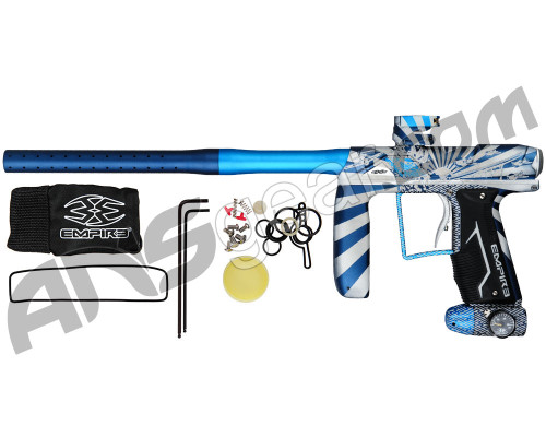 Blemished Kamikaze Laser Engraved Empire Axe Pro Paintball Gun - Dust Blue/Blue