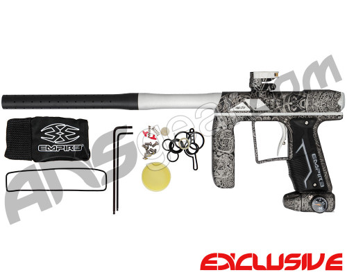 Empire Axe Pro Paintball Gun - Laser Engraved Mayan - Dust Black/Silver