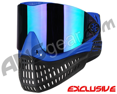 Empire E-Flex Paintball Mask - Blue w/ Mirror Purple Lens