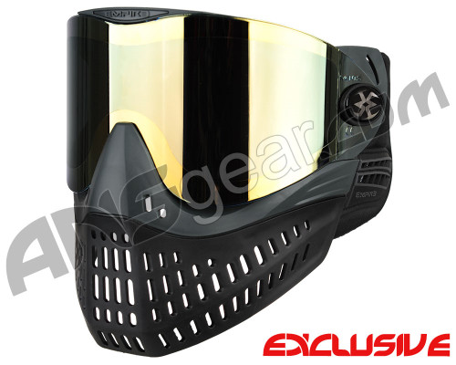 Empire E-Flex Paintball Mask - Grey w/ Mirror Gold Lens