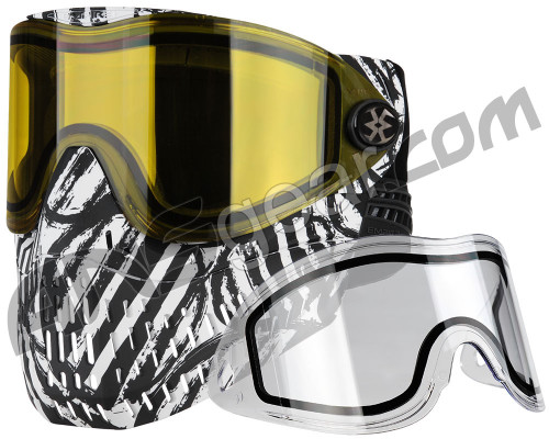 Empire E-Flex Paintball Mask - LE Zebra w/ Yellow & Clear Lenses