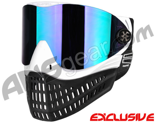 Empire E-Flex Paintball Mask - White w/ Mirror Purple Lens