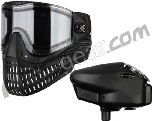 Empire E-Flex Paintball Mask & Halo Too Loader w/ Rip Drive Combo