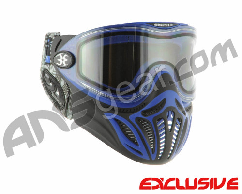 Empire E-Vents Paintball Mask w/ Star Soft Ears & Blue Camo Strap - Blue