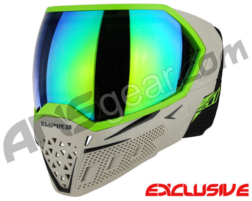 Empire EVS Paintball Mask - SE Strike Lime w/ Green Mirror Lens
