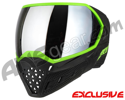 Empire EVS Paintball Mask - Stealth/Lime w/ Silver Mirror Lens