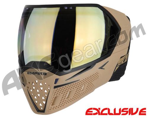 Empire EVS Paintball Mask - Tan/Black w/ HD Gold Lens