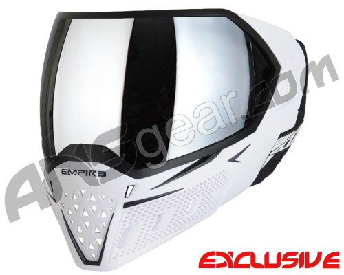 Empire EVS Paintball Mask - White/Black w/ Silver Mirror Lens-1654484507