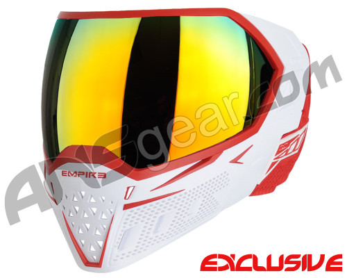 Empire EVS Paintball Mask - White/Red w/ Fire Lens