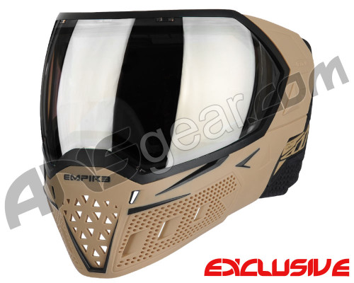 Empire EVS Paintball Mask - Tan/Black w/ HD Black Chrome Lens