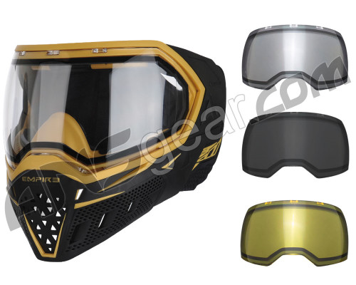 Empire EVS Mask w/ Additional FREE Lens - Black/Gold