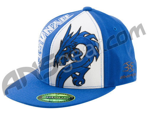 Empire Dynasty Dragon Men's Fitted Hat - Blue