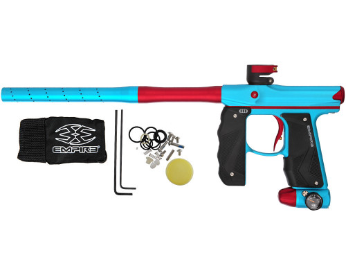 Empire Mini GS Paintball Gun w/ 2 Piece Barrel - Dust Aqua/Dust Red