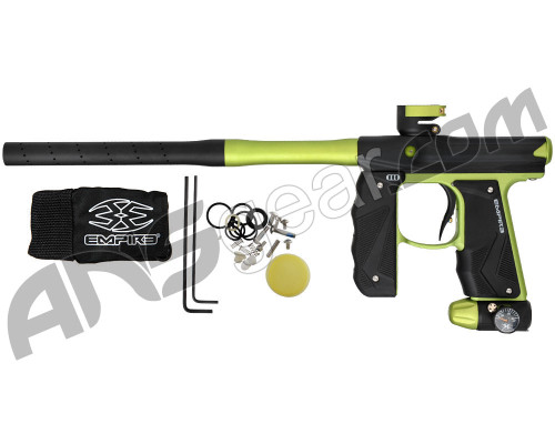 Empire Mini GS Paintball Gun w/ 2 Piece Barrel - Dust Black/Neon Green (17395) Empire Mini GS Paintball Gun w/ 2 Piece Barrel - Dust Black/Neon Green (17395)
