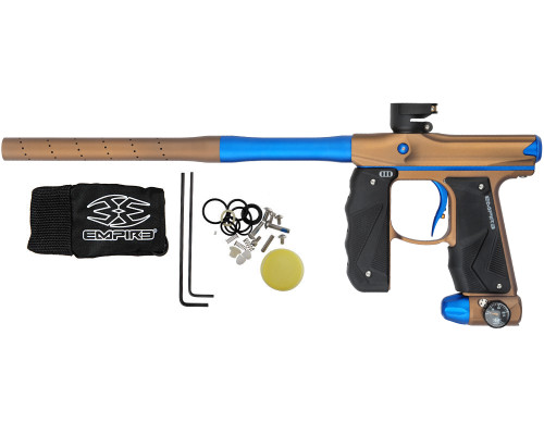 Empire Mini GS Paintball Gun w/ 2 Piece Barrel - Dust Orange/Dust Dark Blue