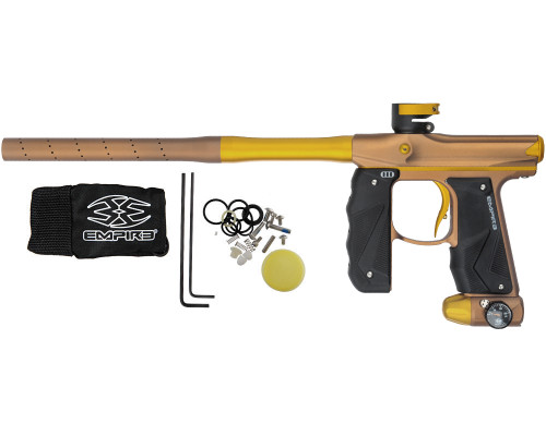Empire Mini GS Paintball Gun w/ 2 Piece Barrel - Dust Orange/Dust Gold