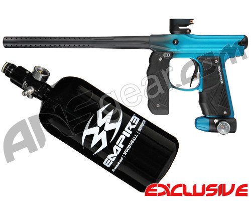 Empire Mini GS Gun w/ FREE 48/3000 Tank - Dust Black/Teal Fade