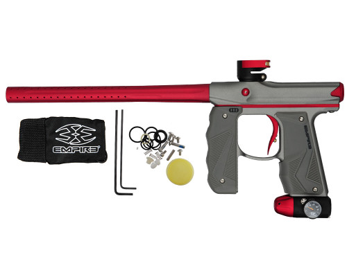 Empire Mini GS Paintball Gun - Grey/Red w/ Grey Grips Empire Mini GS Paintball Gun - Grey/Red w/ Grey Grips