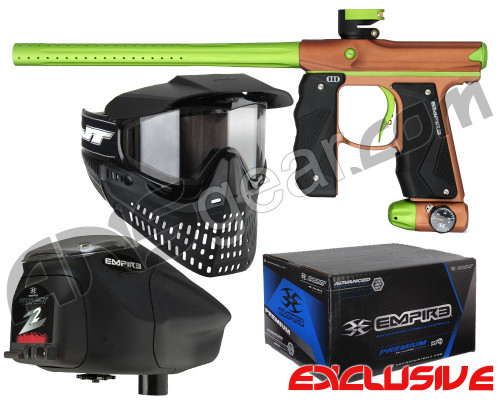 Empire Mini GS Gun, JT ProFlex Mask & Empire Z2 Loader w/ FREE 500 Rounds Of Premium Paint - Pistachio