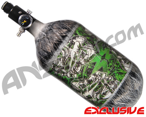 Empire Mega Lite 80/4500 Compressed Air Paintball Tank - Nightmare (Lime/Grey)