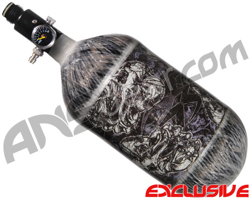 Empire Mega Lite 80/4500 Compressed Air Paintball Tank - Nightmare (Negative/Grey)