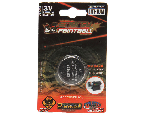 Energy Paintball 3V CR2032 Lithium Battery - Single