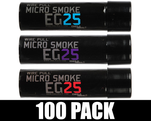 Enola Gaye EG25 Micro Smoke Grenade 100 Pack - Cosmic (Blue/Purple/Red)